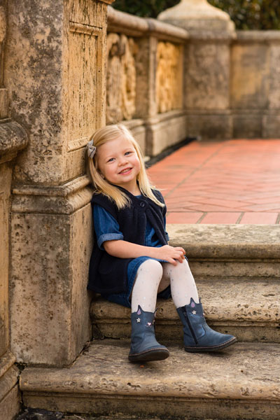 Photo of Little Girl on Steps Edited by Private Editors with Custom Editing Style