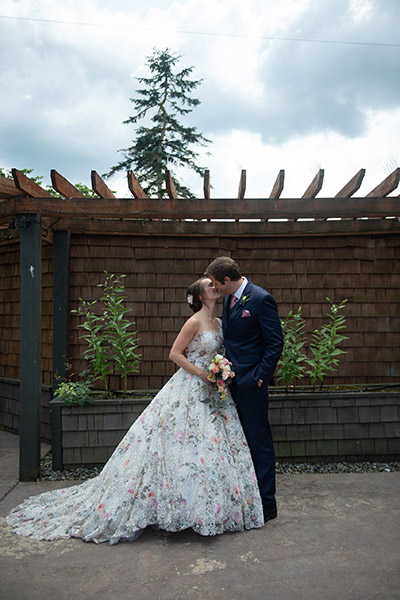 moody wedding portrait before and after