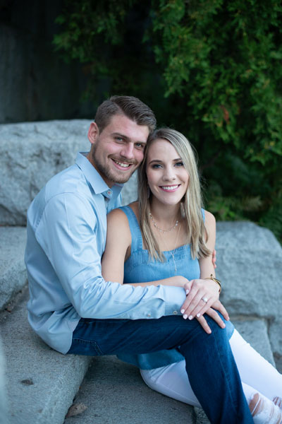 Unedited Photo of Couple for Engagement Session Showing off Ring