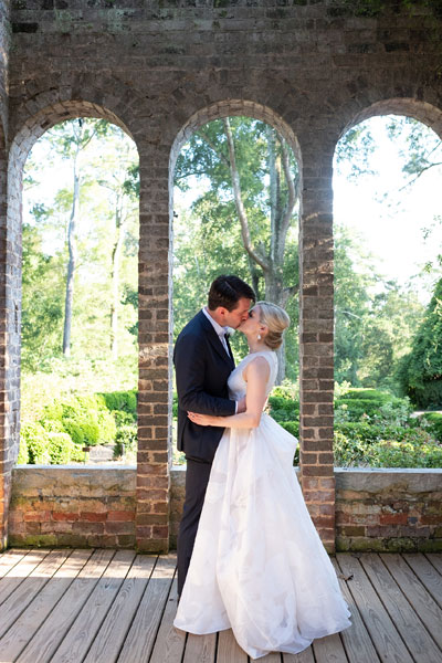 Unedited Portrait of Bride & Groom at Gardens